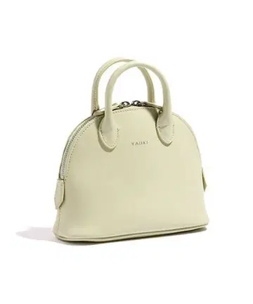 YAHKI 키 숄더백 화이트 아이보리 가죽 천연 가죽