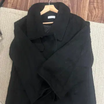 PAGEBOY 블랙 울 피코트 오버 사이즈