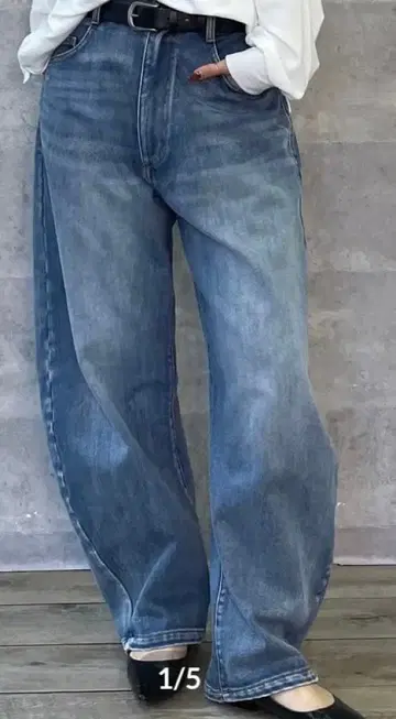 [ AnnaKerry ] 속기모 모로코 데님 PT 40 사이즈