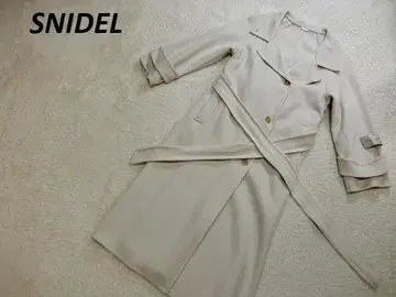 스나이델 벨티드 캐시미어 혼방 롱 코트 아이보리 1