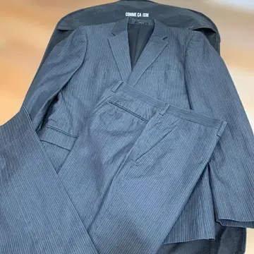 COMME CA ISM 컴시즘 수트 셋업 스트라이프 블랙 M