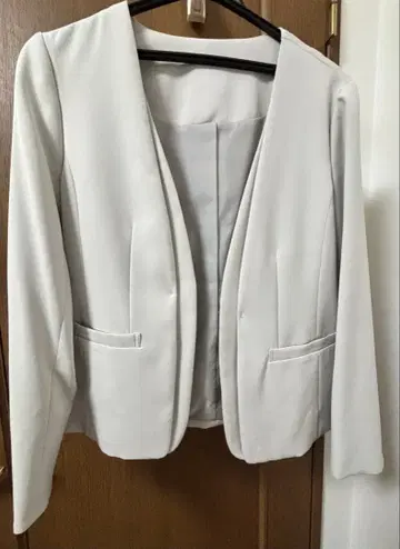 노카라 자켓 라이트 그레이 포멀 오피스 캐주얼 N.