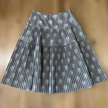 중고 45rpm 플리츠 스커트 꽃무늬 2 M