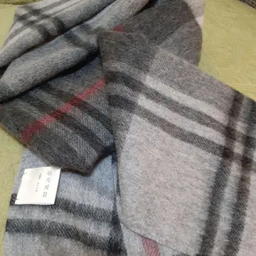 미사용 새상품 Filomo 캐시미어 100% 체크 머플러