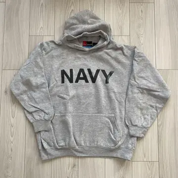 Van Lauren 그레이 Navy 로고 후드티