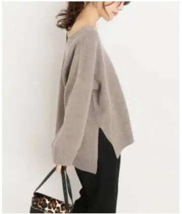 FRAMeWORK 캐시미어 울 V 풀오버 브라운 F 사이즈