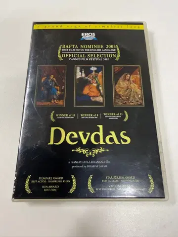 희귀품 인도 영화 [ 데브다스(Devdas) ] 인도반 DVD 2장 세트