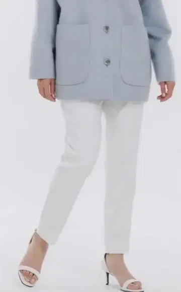 yori 매트 더블 크로스 스틱 팬츠 38 화이트