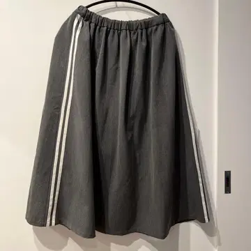 CHIAO PANIC 사이드 라인 롱 스커트 그레이