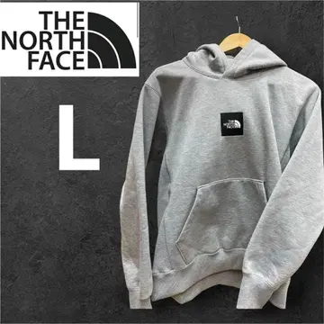 THE NORTH FACE 그레이 후드티 카모플라주 박스 로고 L