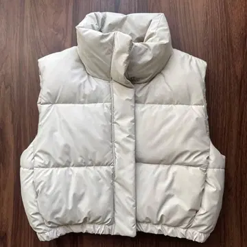 ZARA 자라 다운 베스트 아우터 숏 기장 아이보리