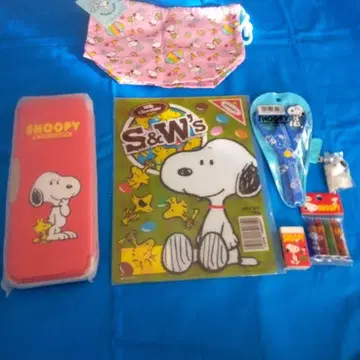 스누피 문구 세트 핑크