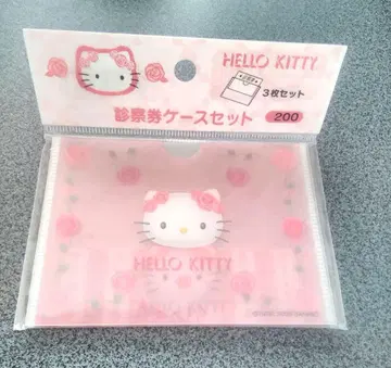 미사용 극레어!! 장미 키티 진찰권 케이스 세트 3매입 200년제