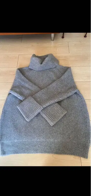 [ 새상품급 ] 유나이티드 애로우즈 터틀 니트 울100 그레이