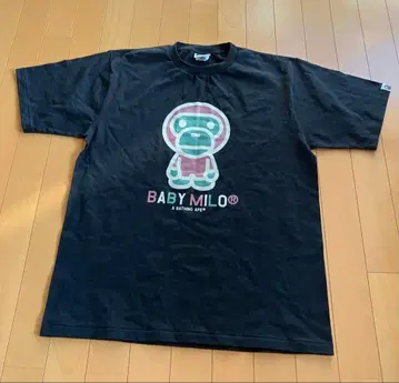 BABY MILO 프린트 T셔츠 블랙