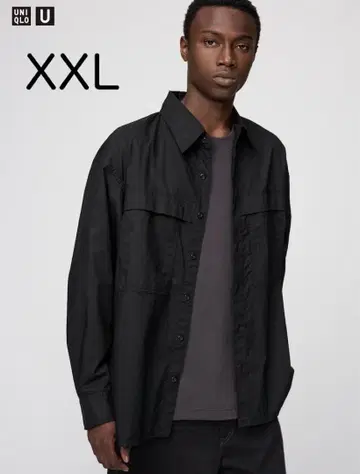 UNIQLO U 유틸리티 오버 사이즈 셔츠 블랙 XXL