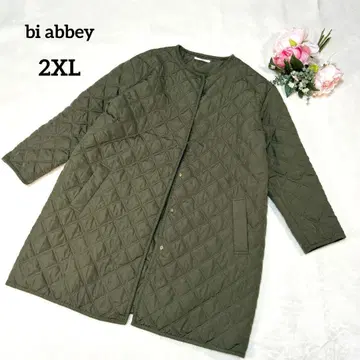 비어비 퀼팅 코트 2XL 그린 노카라 자켓 033