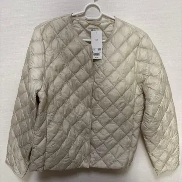 유니클로 아이보리 퀼팅 다운 자켓 L