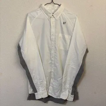 HBNS 화이트 그레이 긴팔 셔츠