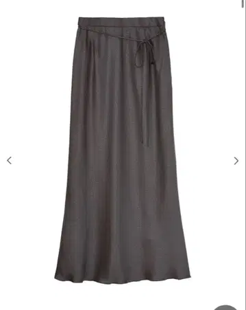 코코딜 크러쉬 새틴 바이어스 스커트 차콜