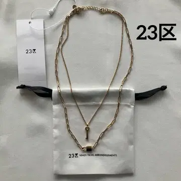 [ 미사용 새상품 ] 23구 2WAY 2연 목걸이 골드