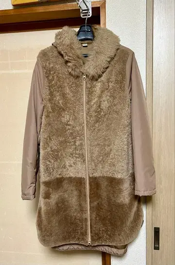 무스탕 롱 코트 여성용 리츠코 시라하마