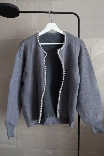 베이스먼트 온라인 펄 가디건 그레이