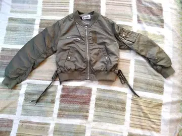 SNIDEL 레이스업 디자인 블루종 카키