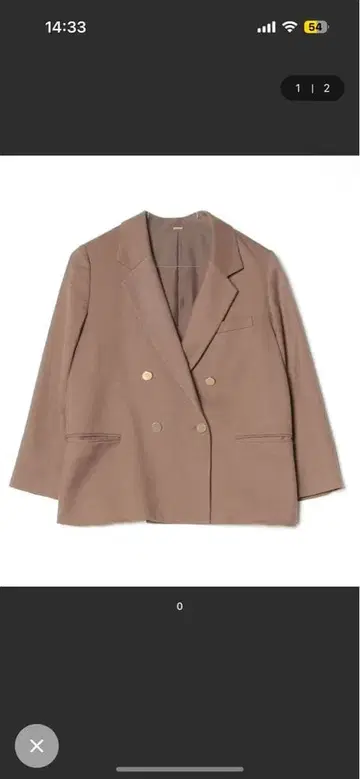 Mila Owen 미라 오웬 금장 버튼 더블 블레이저