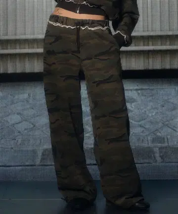 ACLENT 카모플라주 루즈 스웨트 팬츠