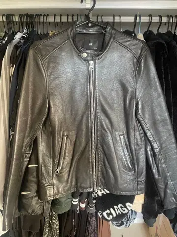 HARE 블랙 가죽 자켓 M 사이즈