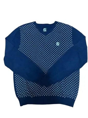 풋조이 네이비 V넥 스웨터