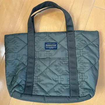 Pendleton 퀼팅 토트 백 카키 그린