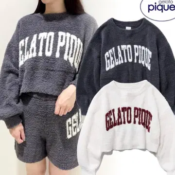 젤라또피케 gelatopique 파우더 로고 자카드 룸웨어