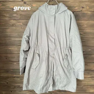 [그로브] grove 후드 부착 모즈 코트 롱 코트 라이너 부착 M