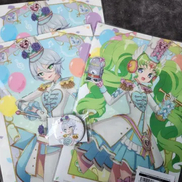 히비키 파루루 클리어 파일 캔뱃지 유메 와쿠 마칭 코디