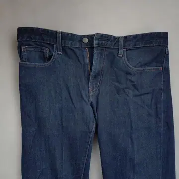 유니클로 블루 스트레이트 데님 팬츠