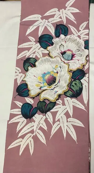 나고야 오비 꽃무늬 연보라 1203