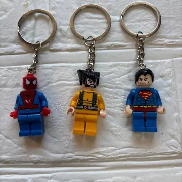 레고 호환 키링 미니 피규어 스파이더맨 울버린 슈퍼맨