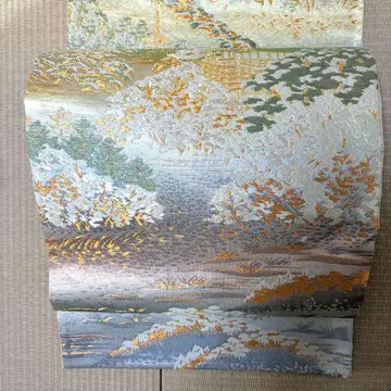 후쿠로 오비 순수 실크 교토 백경 다색 사용