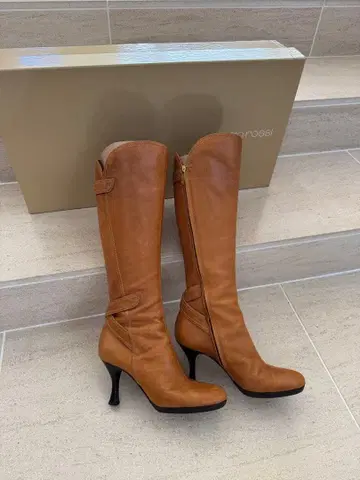 Sergio Rossi 세르지오로시 가죽 롱 부츠 카멜 36