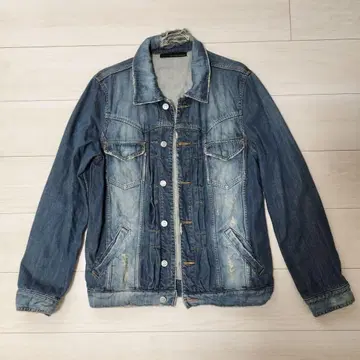데님 자켓 남성용 데미지 가공 M