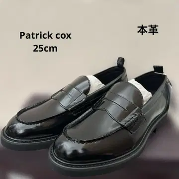 새상품 천연 가죽 항균 PATRICK COX 블랙 로퍼 25cm