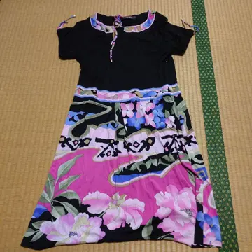 LEONARD FASHION 반팔 원피스 플라워 프린트