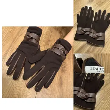 BEATY&YOUTH UNITED ARROWS 가죽 장갑 브라운