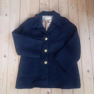 네이비 울 코트