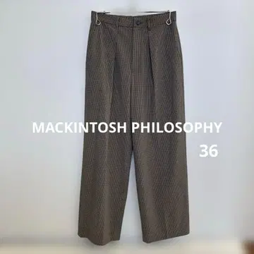 MACKINTOSH PHILOSOPHY 체크 와이드 팬츠 36