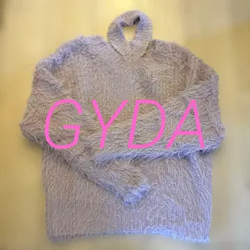 GYDA 2WAY 샤기 초커 니트탑 핑크