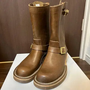 미사용 사이즈 7 롤링 더블 트리오 엔지니어 부츠 브라운 호스바트