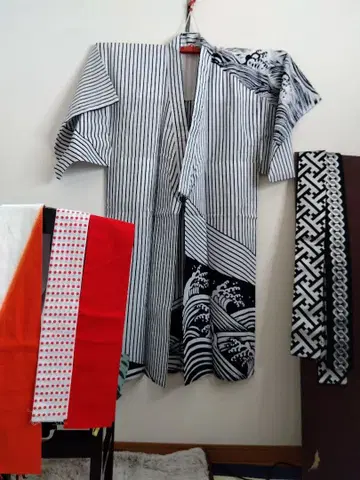 유카타와 오비 손수건 세트 S 사이즈